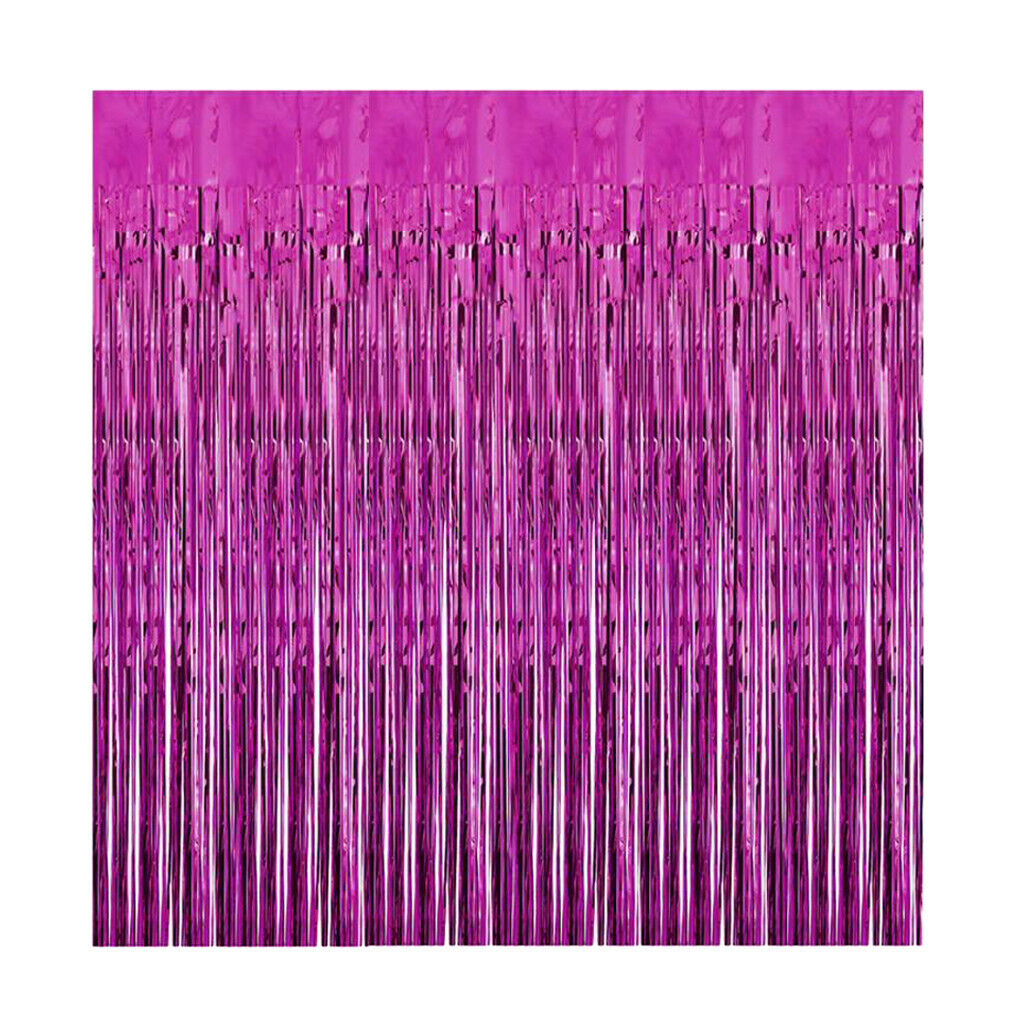 3pcs Fringe Curtain Tassel Backdrop Halloween Party Props Room Decor Purple
