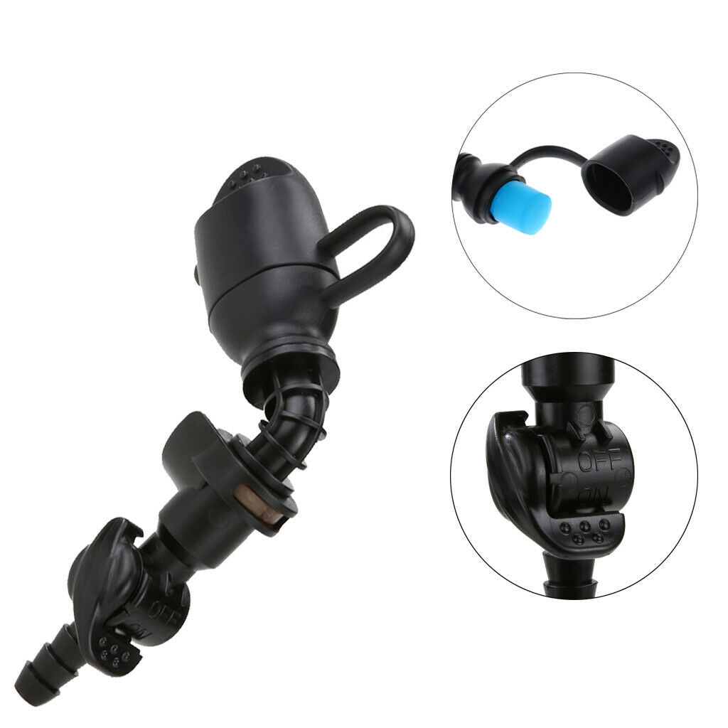 2X Water Bag Hydration Pack Bite Valve Nozzle Bladder Black 7.5x7cm 90 Degree