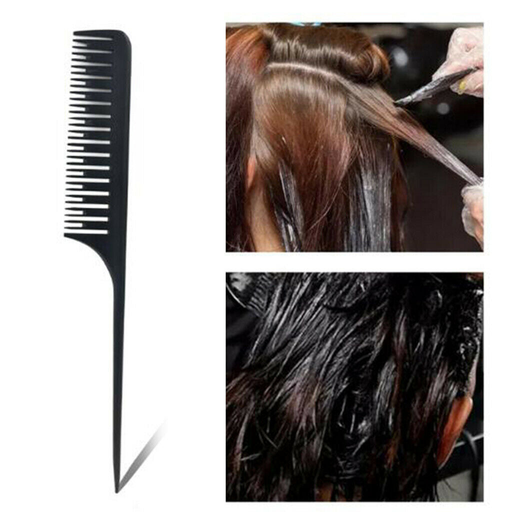 2 Pieces Anti-static Weave Highlighting Foiling Comb Styling Rat Tail Comb