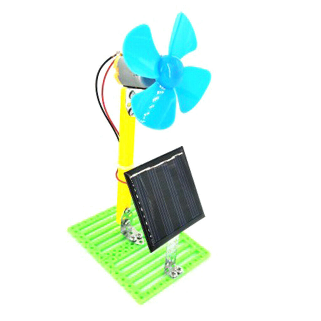 Novel Solar Powered Electric Fans DIY Physics Motor Circuit Device Kit Science