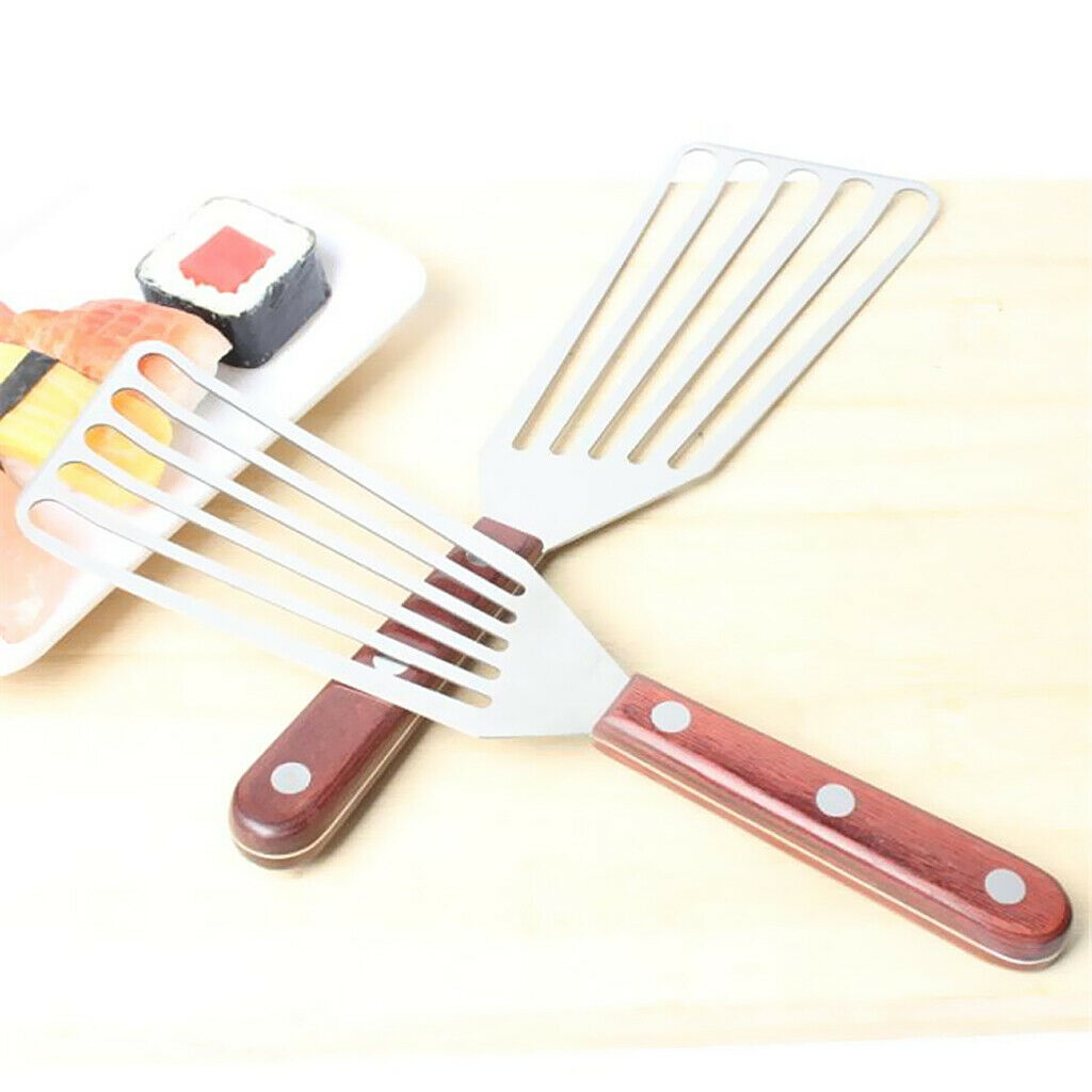 Stainless Steel Slotted Turner Spatula Kitchen Cooking Utensils Stir-fry -S