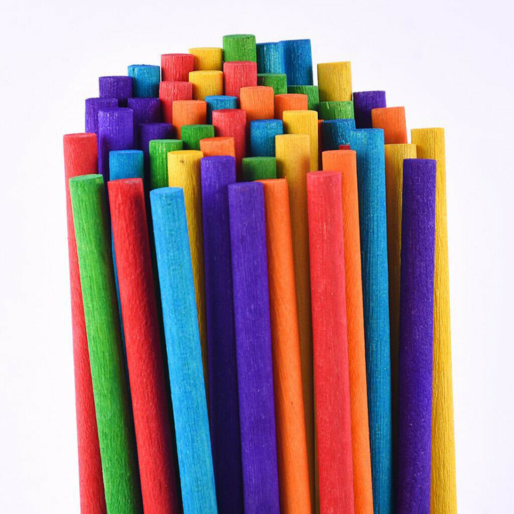 50pcs Art Project Popsicle Sticks Kids Activity DIY Wood Craft Sticks Art