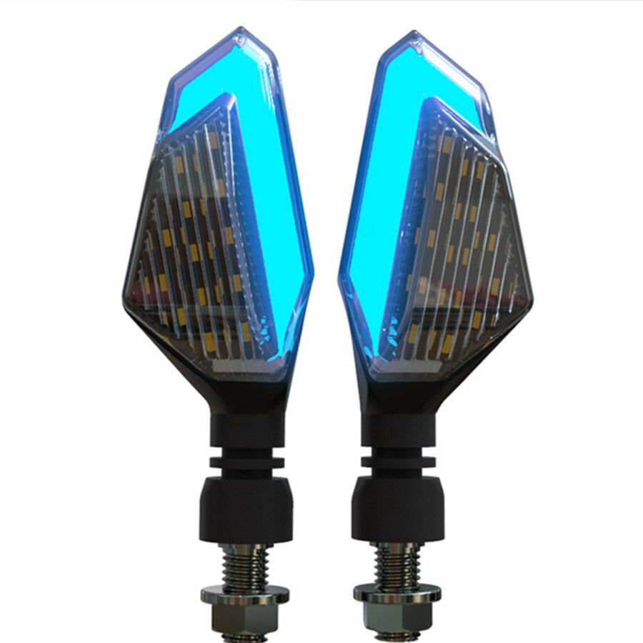 Pair L16 Blue LED Car Lamp LED turn signal Daytime lights brightness Universal