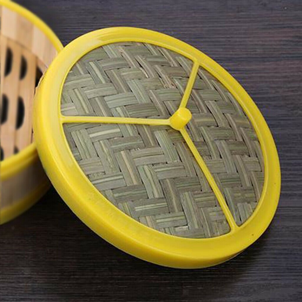 Plastic Edge Bamboo Dumplings Buns Steamer Basket Lid Mat 30cm Lid