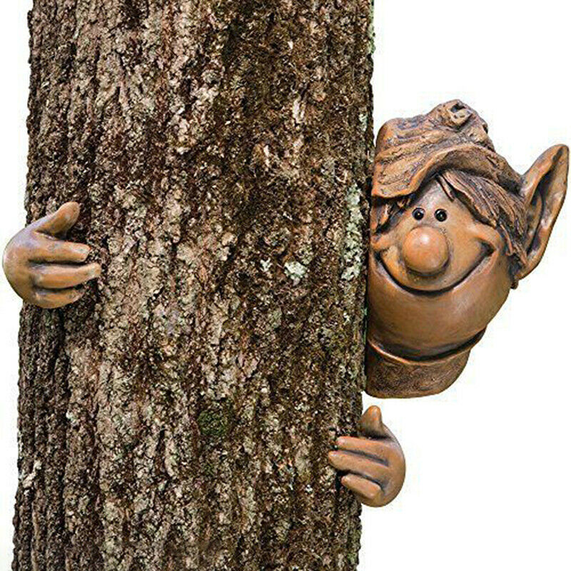 Man Tree Hugger Tree Face Outdoor Cute Funny Man Tree Sculpture Garden DecorBDA