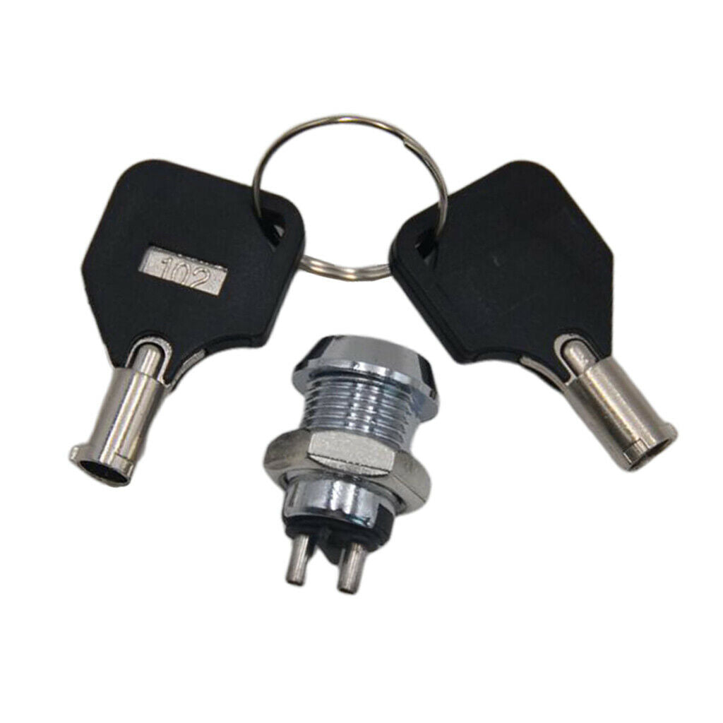 15mm Security Barrel Switch SPST 2 Position with 2 Barrel Keys 907A UK