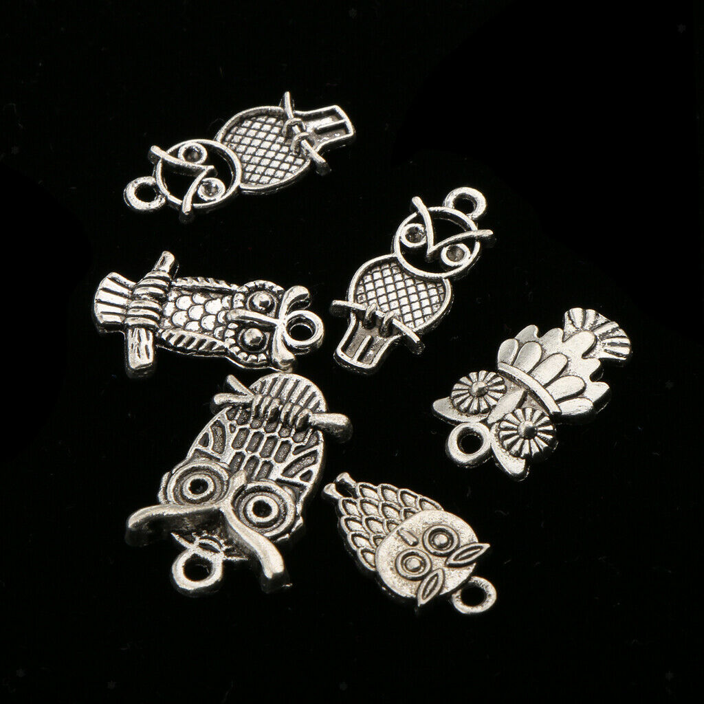 30 pcs Mixed Owl Charms Pendant Jewelry Making Accessories