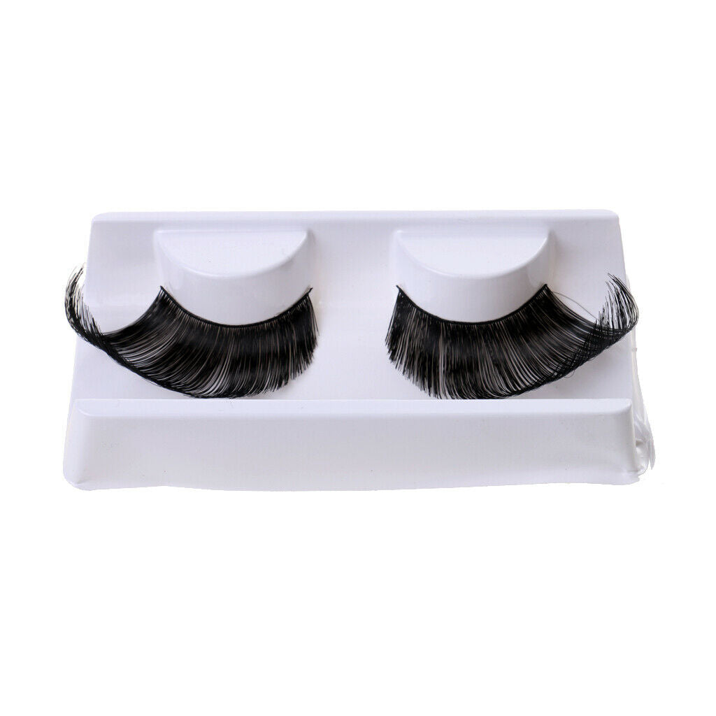 1 Pair Long Exaggerated False Eyelashes Costume Party Halloween Black