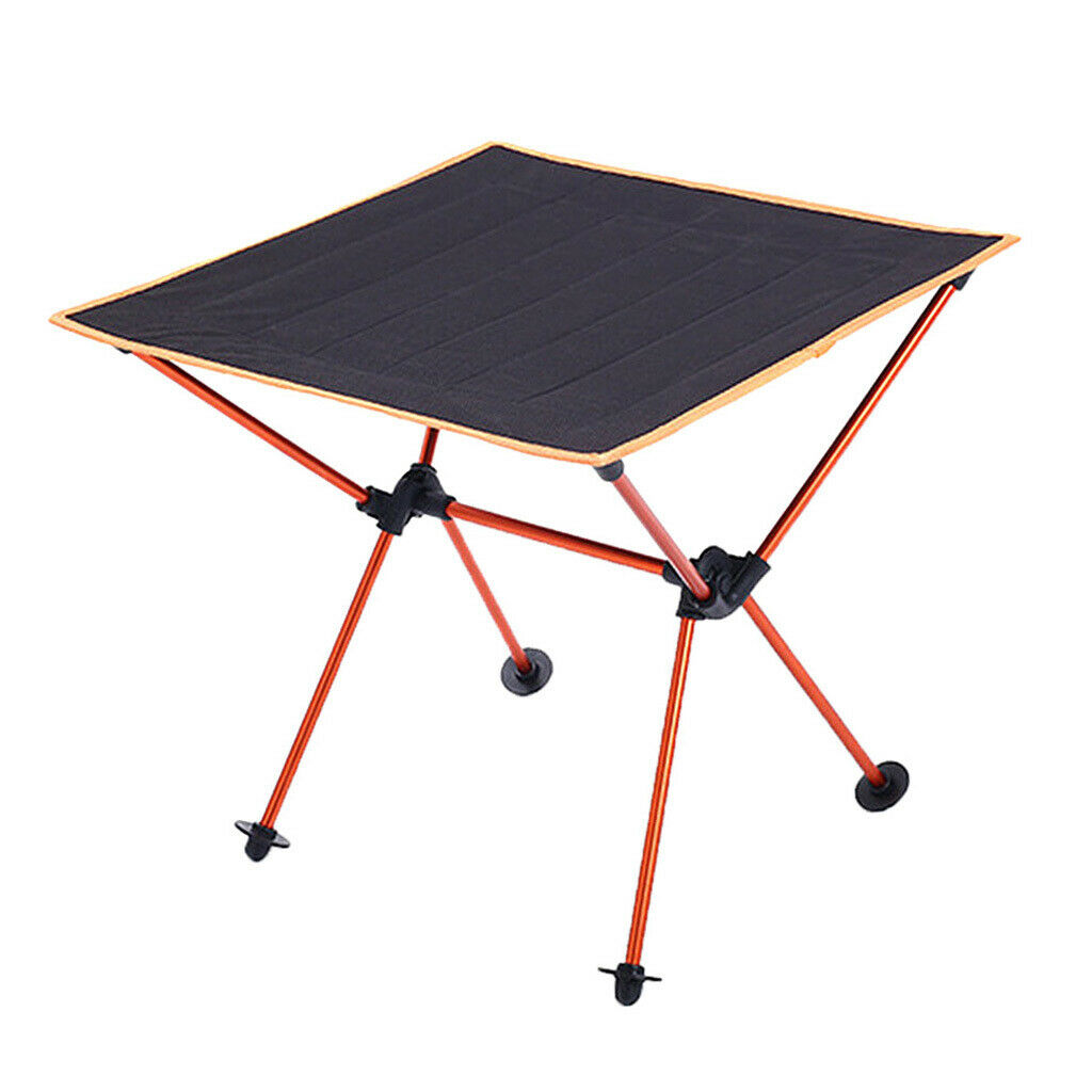Aluminium Camping Foldable Table Travel Picnic Portable Desk with Bag Orange