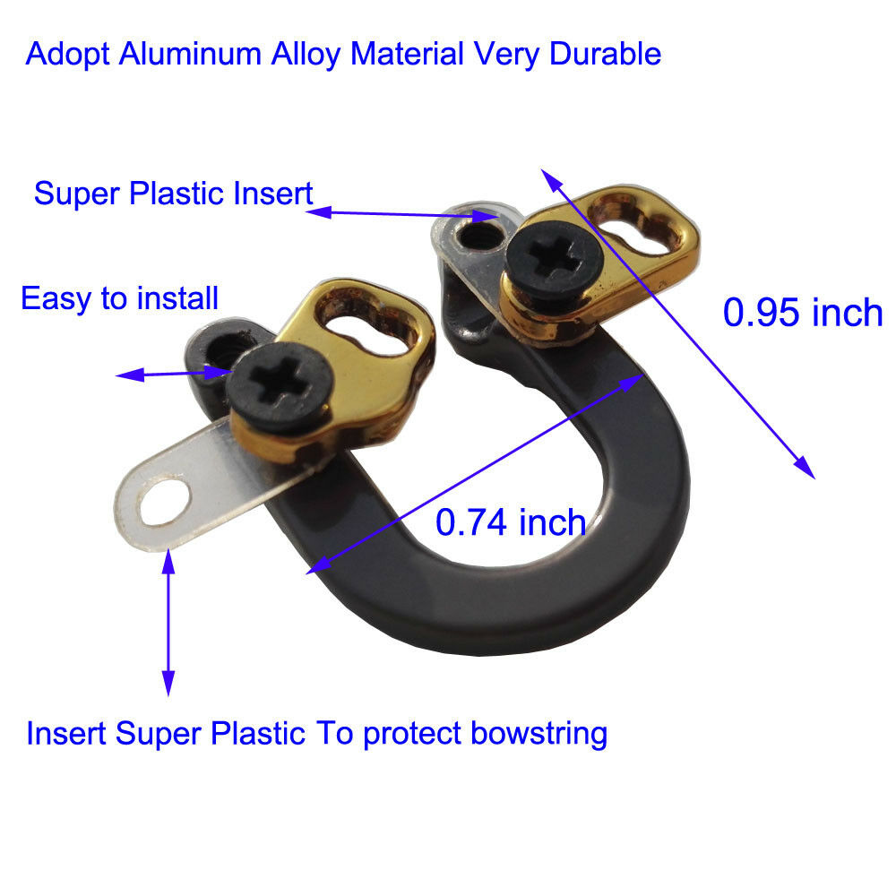 Archery Metal D Loop Release Bow Ring String Arrow U Nock Compound bow