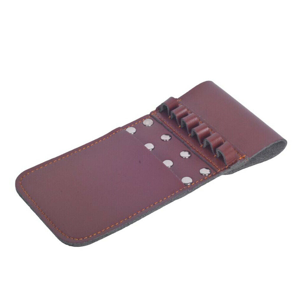 Leather Arrow Quiver Archery Storage Pouch Bag Bow Pocket for Hunting Brown