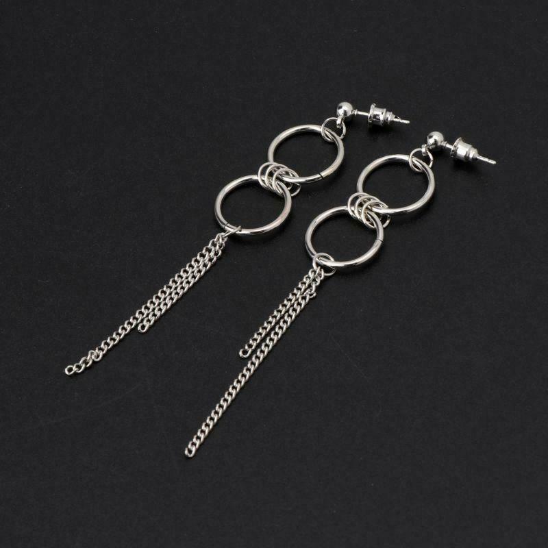 Hollow Cicle Drop Earrings Chain Earring Long Tassel Earrings Korean Jewelry