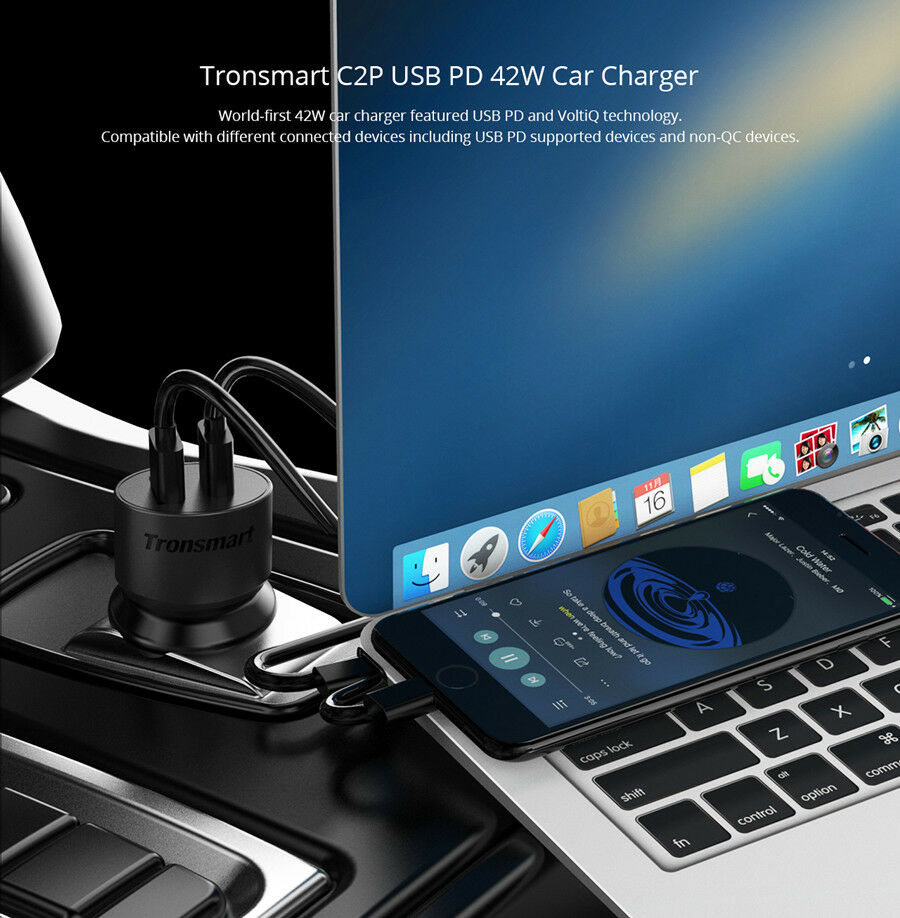 2USB Port Cigarette Head Charger PD/Type-C Charger for iPad Pro Andrews
