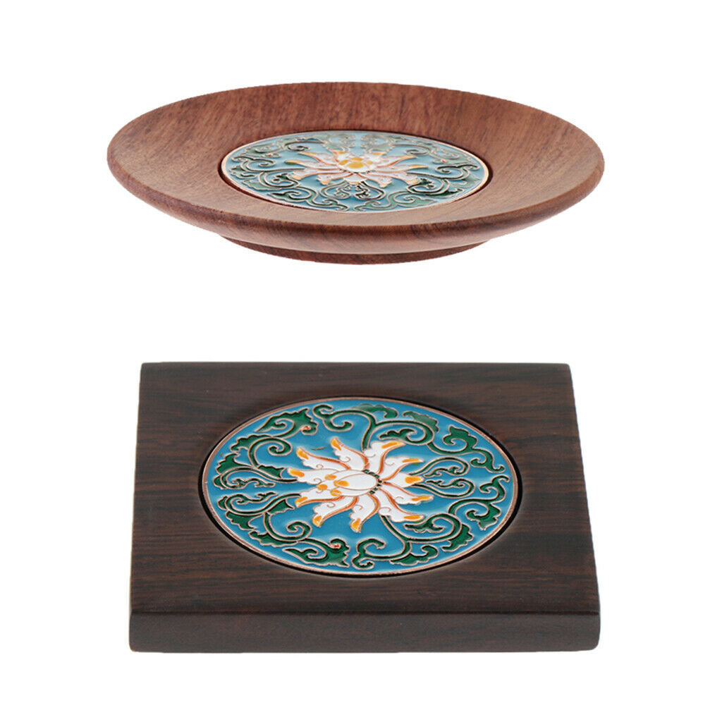 Wood Coaster Saucer Wood Drinks Coffee Cup Mat Pad Tea Cup Placemat Round and