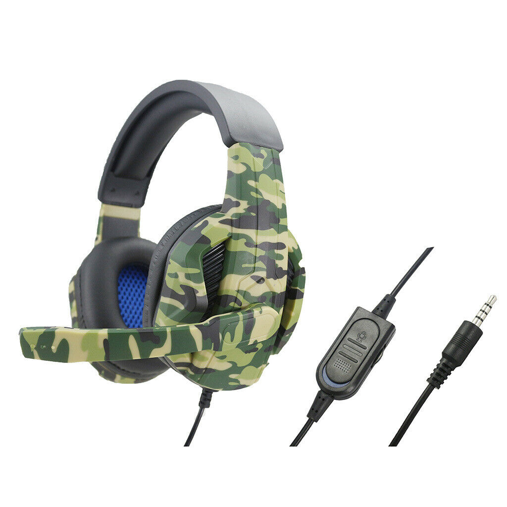 Camo Wired Gaming Headset with Mic for   4 PS4 NS   One 360