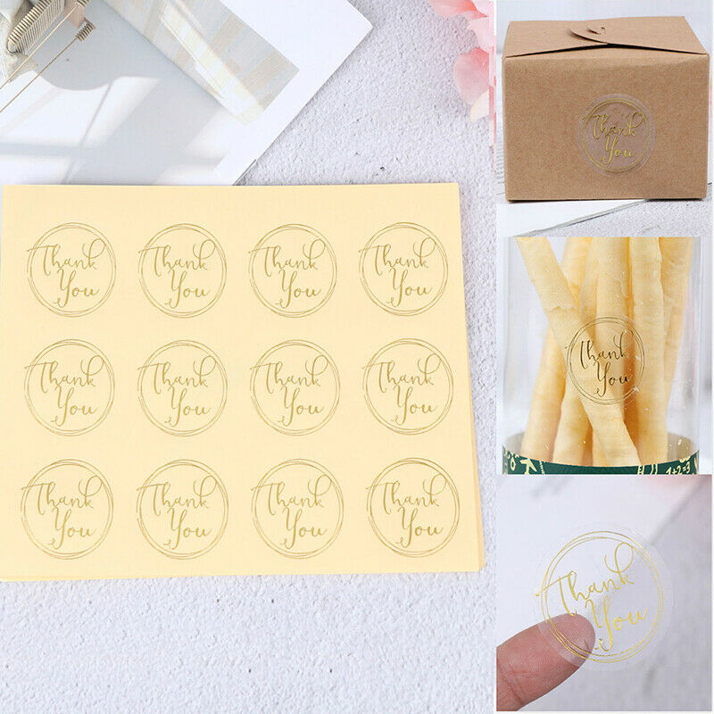 120pcs Transparent Round Thank You Sealing Stickers Baking DIY Gift Box L.l8