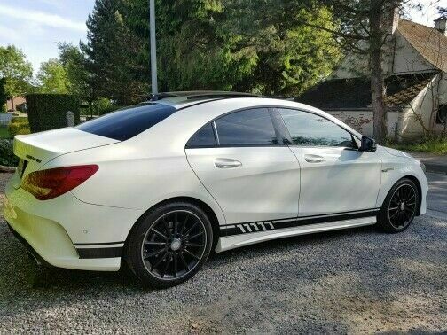 Universal Auto Car Body Side Stripes Skirt Graphics Decals Stickers Glossy Black