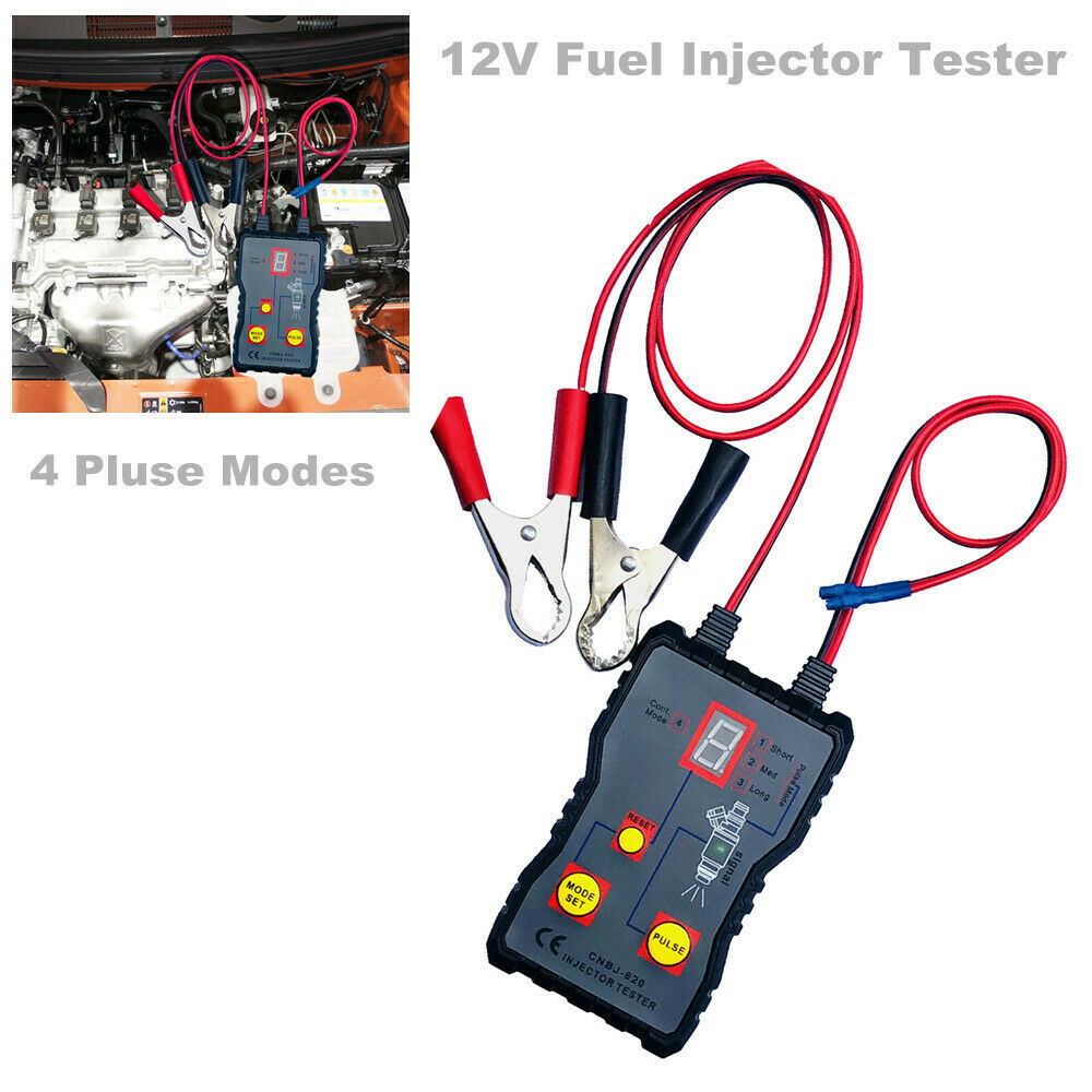 12V Injector Tester Fuel Injector 4 Pluse Modes Fuel Pressure System Scan Tool