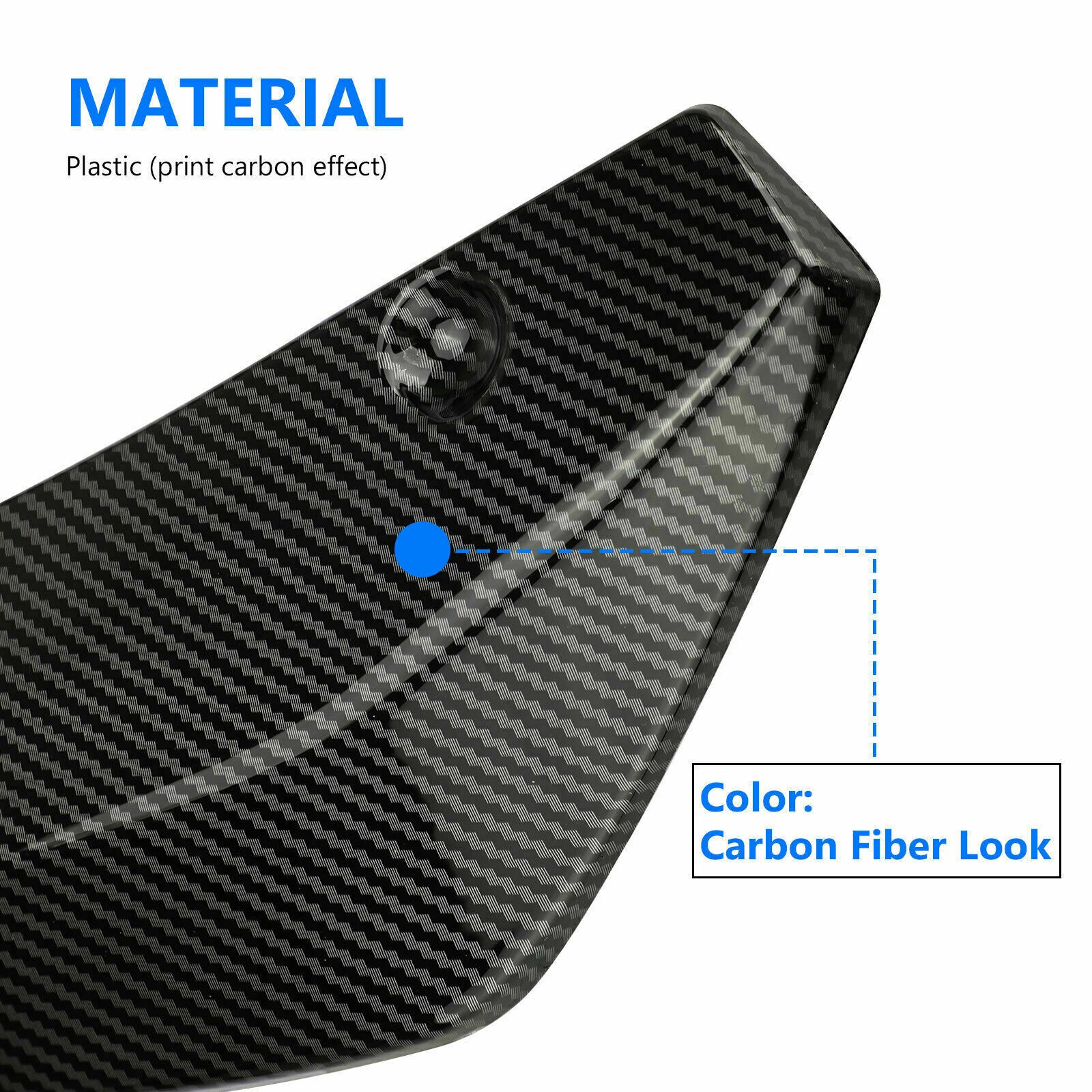 2x Car Auto Carbon Fiber Rear Bumper Lip Diffuser Splitter Canard Protector Top