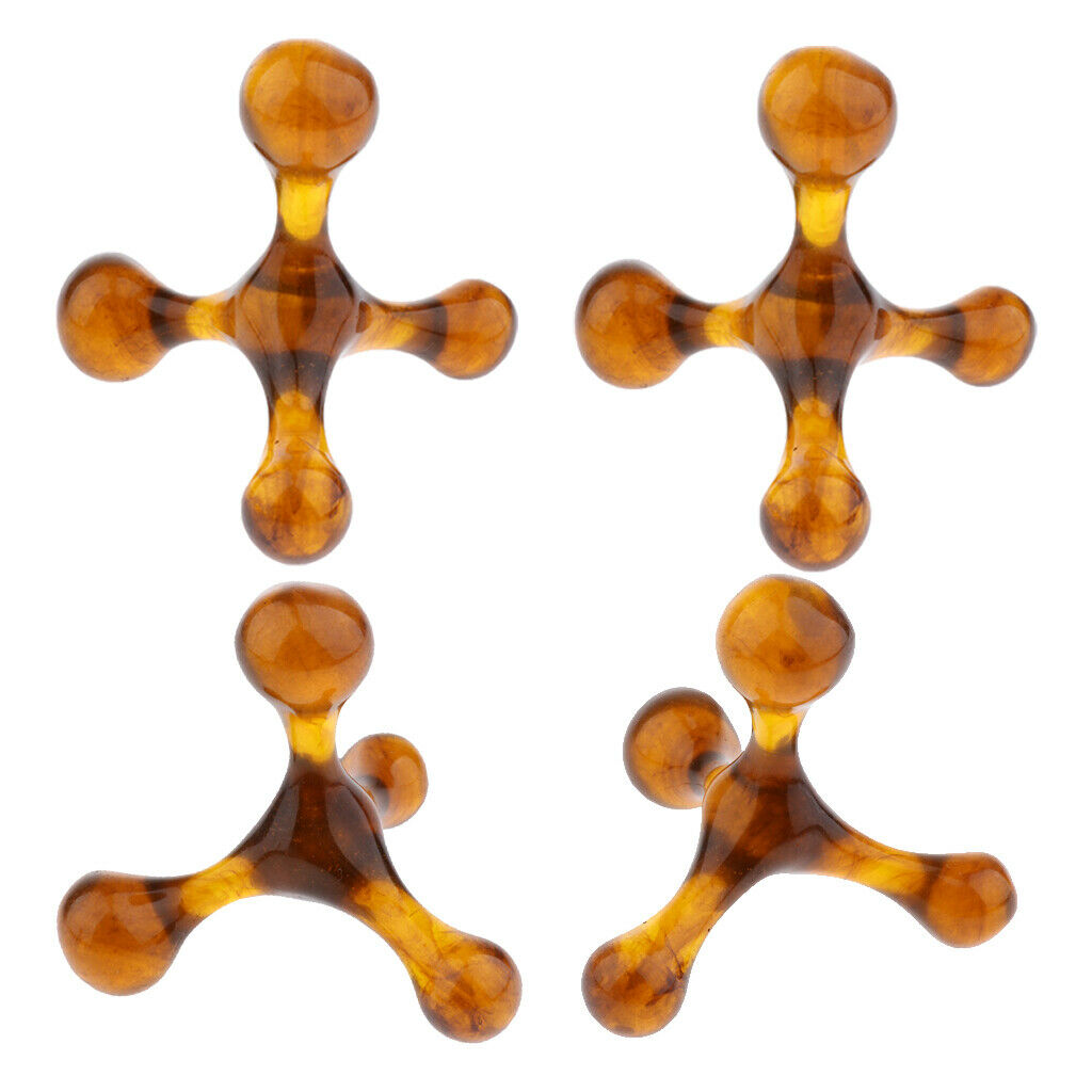 4pcs Hand-Held Trigger Points Massage Tool Palm Fit Neck for Travel Home