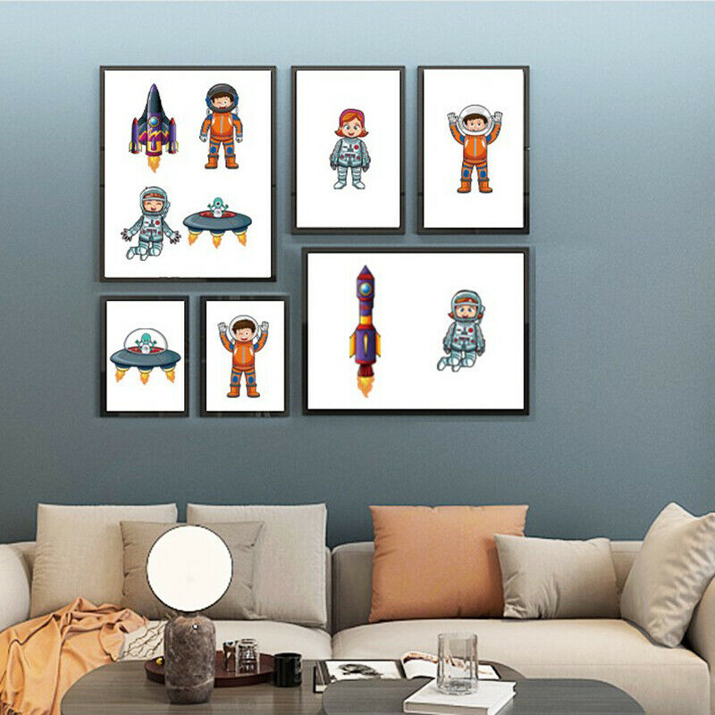25 Sheets Spaceship Make Your Own Stickers Make-a-Face Stickers Games Stick TL