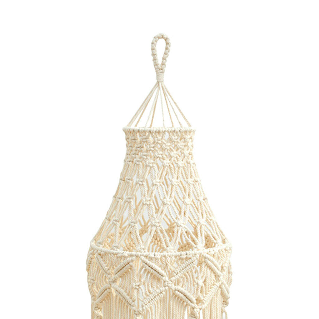 Knitting Macrame Lamp Shade Woven Boho Lampshade Cover Office Wedding Decor