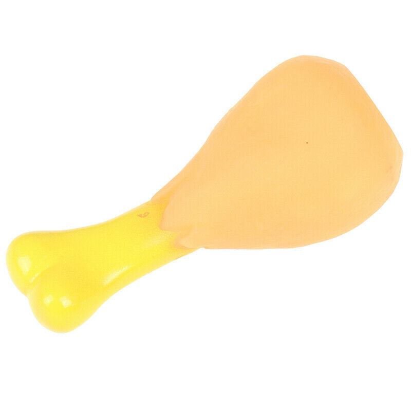 Rubber Chicken Leg Squeak Sound Interactive Chew Dog Toys Pet Sup DD
