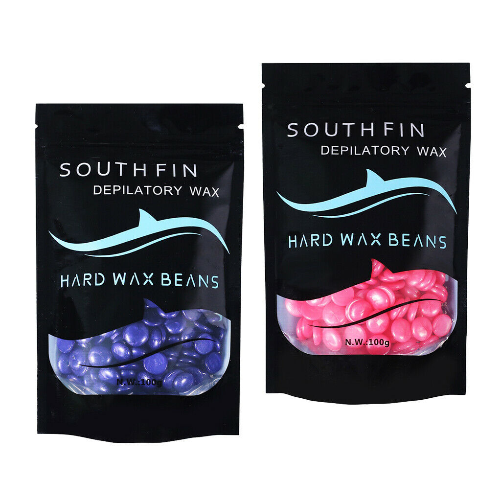 2Bags 200g Hard Wax Beads Women Men Hair Removal Depilatory Waxing Beans