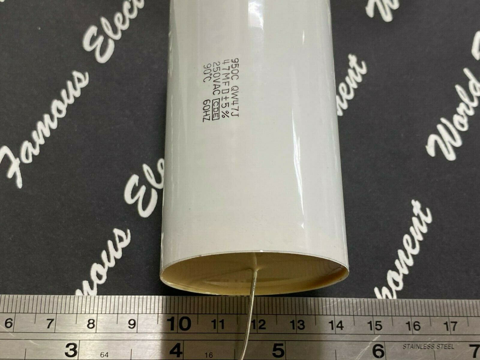1pcs-CDE 950 47uF 250V(ac) 5% 950CQW47J Polypropylene Axial Film Capacitor