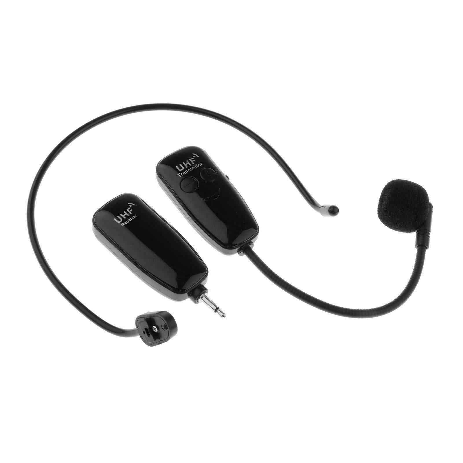 Microphone Headset System Head Mounted Call Center Mic Transmitter Amplifier