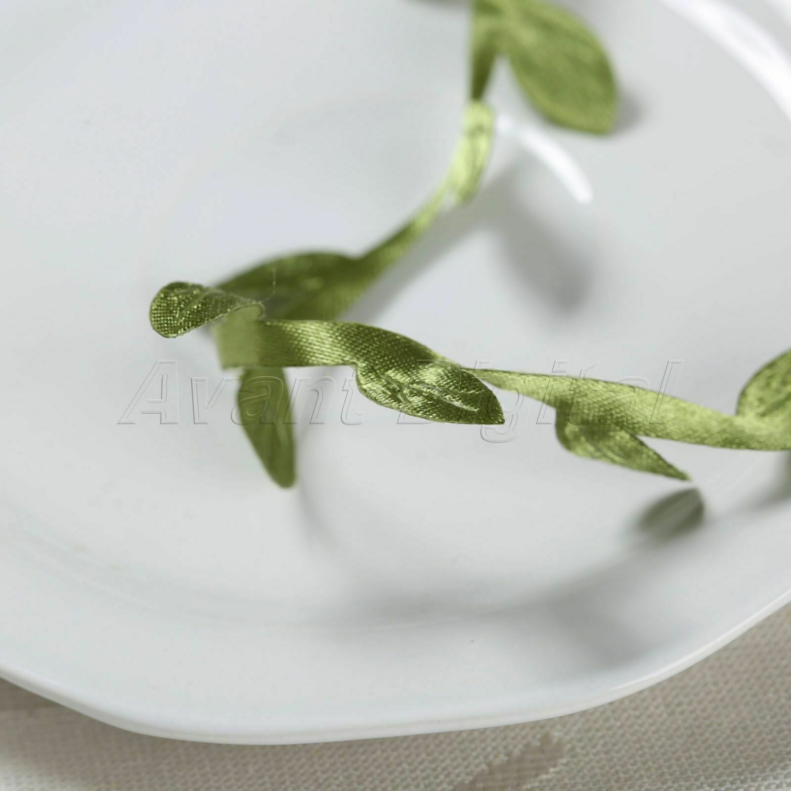 5M Silk Leaves Artificial Wreath Leaf Green Home Decor DIY Craft Handmade Supply
