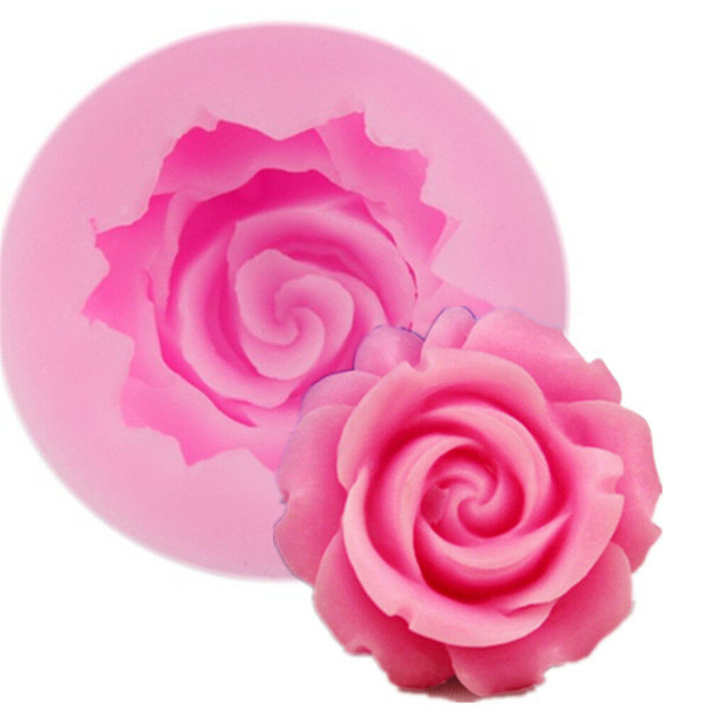 Mini Rose Flower DIY Fondant Cake Chocolate Sugarcraft Mold Cutter Silicone Tool