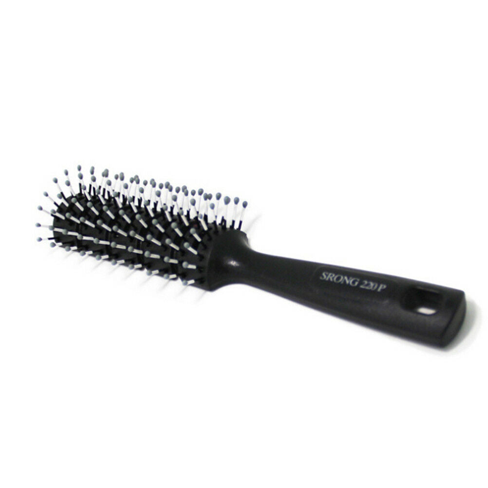 1XFashion Men Hair Brush Ceramic Iron Round Comb Barber Dressing Salon St.l8