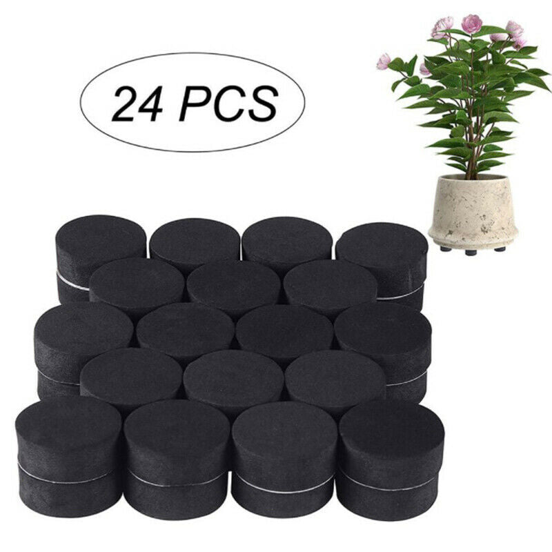 24Pcs Flower Plant Pot Feet Risers Rubber Pot Mat Invisible Plant Pots Risers DF