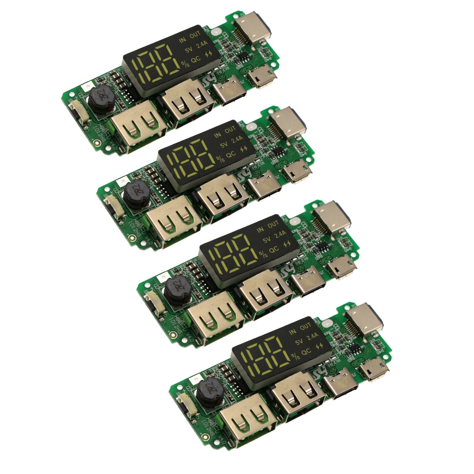 4x 5V 2.4A Dual USB Battery Charger Boards Mobile Charging Accessories