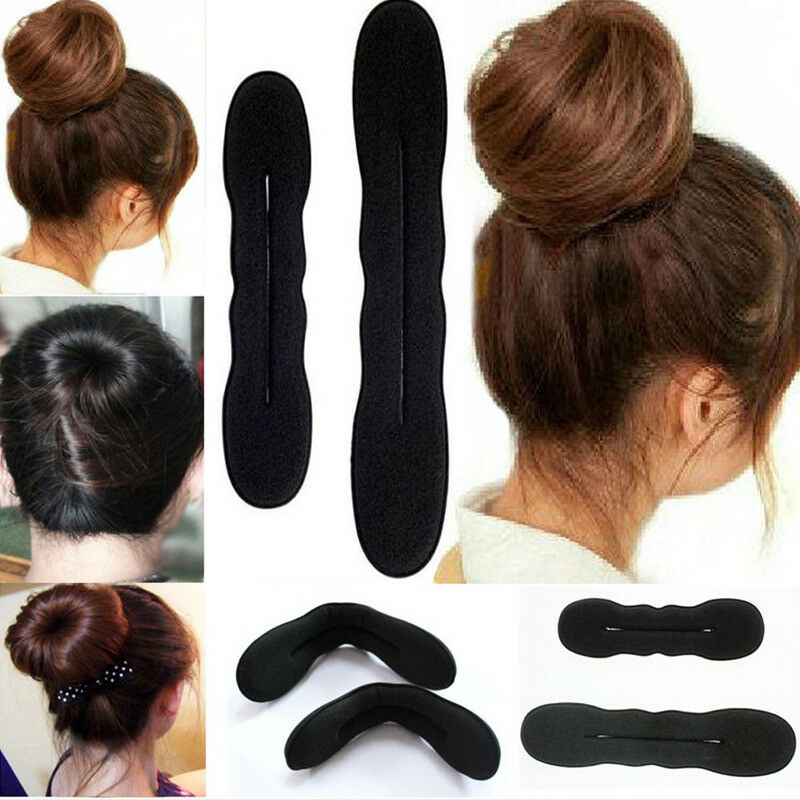 2pcs Lady Sponge Foam Twist Accessories Donut Bun Maker Updo Hair Styling Tool