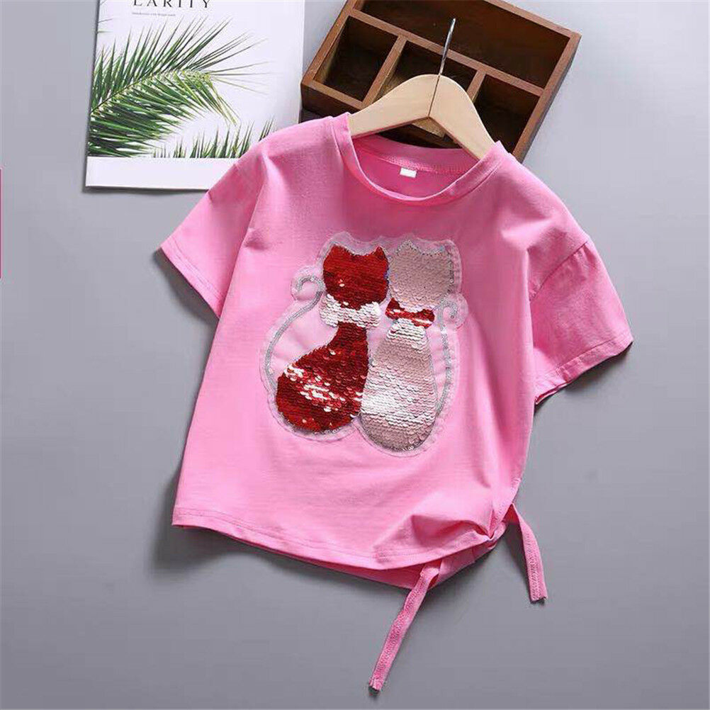 Sequins Lover Cat Patches on T-shirt Garment Sequined Applique Crafts GrBDAU