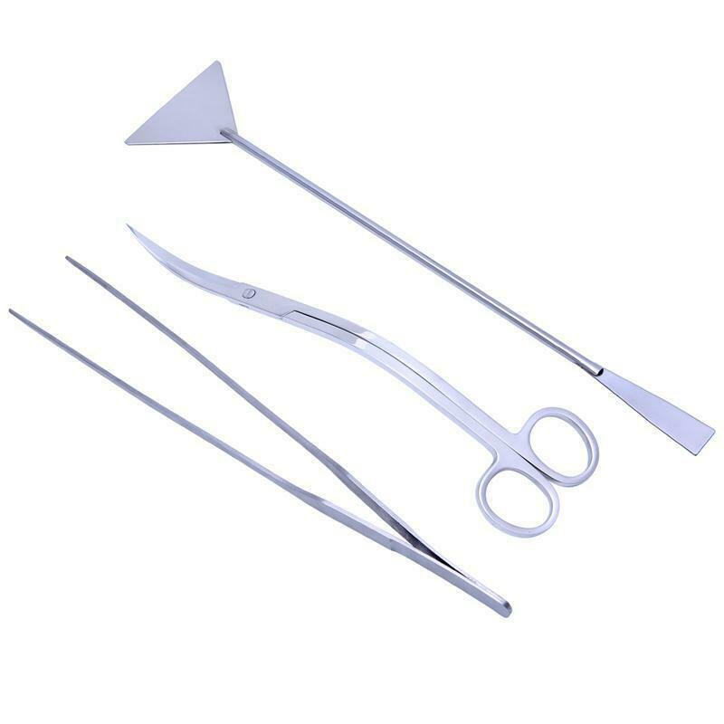 3Pcs Aquarium Aquatic Live Plants Maintenance Tweezers Scissors Leveler Tool Kit