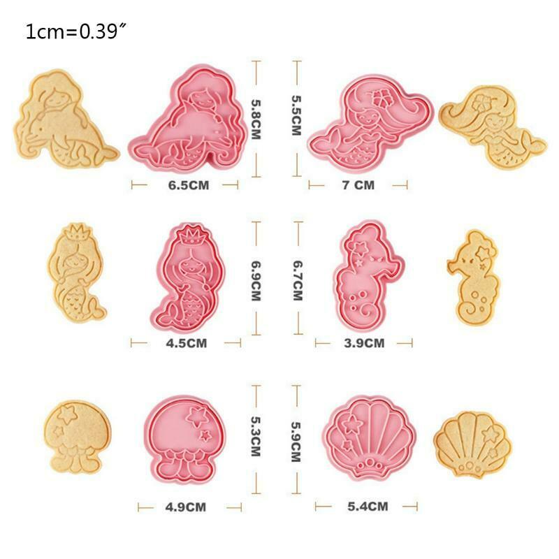 6pcs Soap Molds Chocolate Candy Molds Cake Chocolate Soap Decorating Ocean Theme