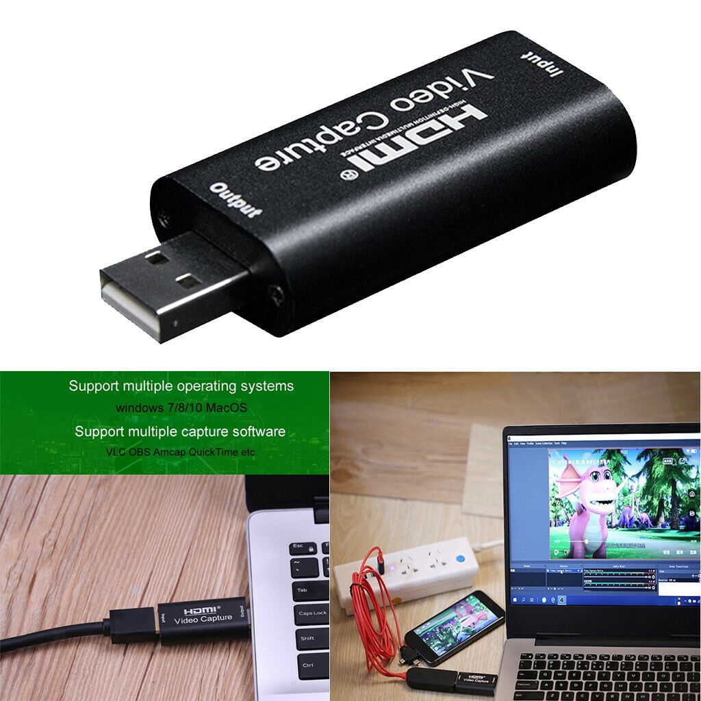 44mm Mini   to USB Video Capture Card HD Grabber forGame/Video Live Streaming