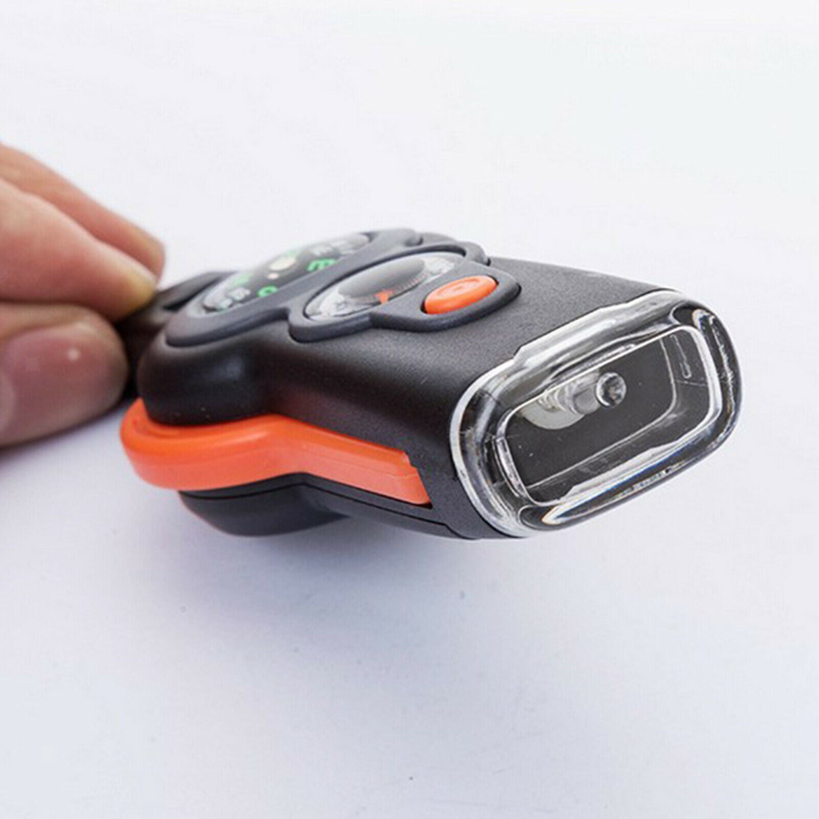 7in1 Emergency Hiking Whistle Magnifier Lens LED Signal Lights Keychain