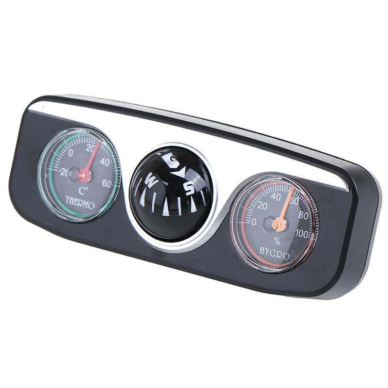 3 in 1 Guide Ball Compass Thermometer Hygrometer For Auto Boat VehiclesJ ouJ Tt
