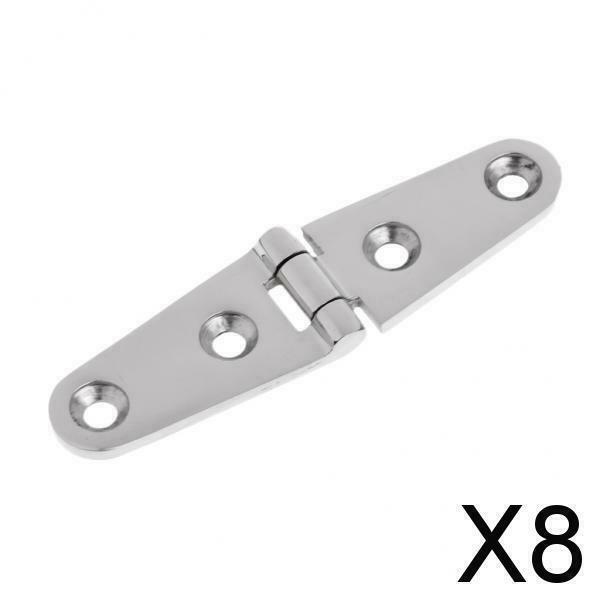 8X Stainless Steel Hardware Boat Marine Deck Cabin Strap Hinge