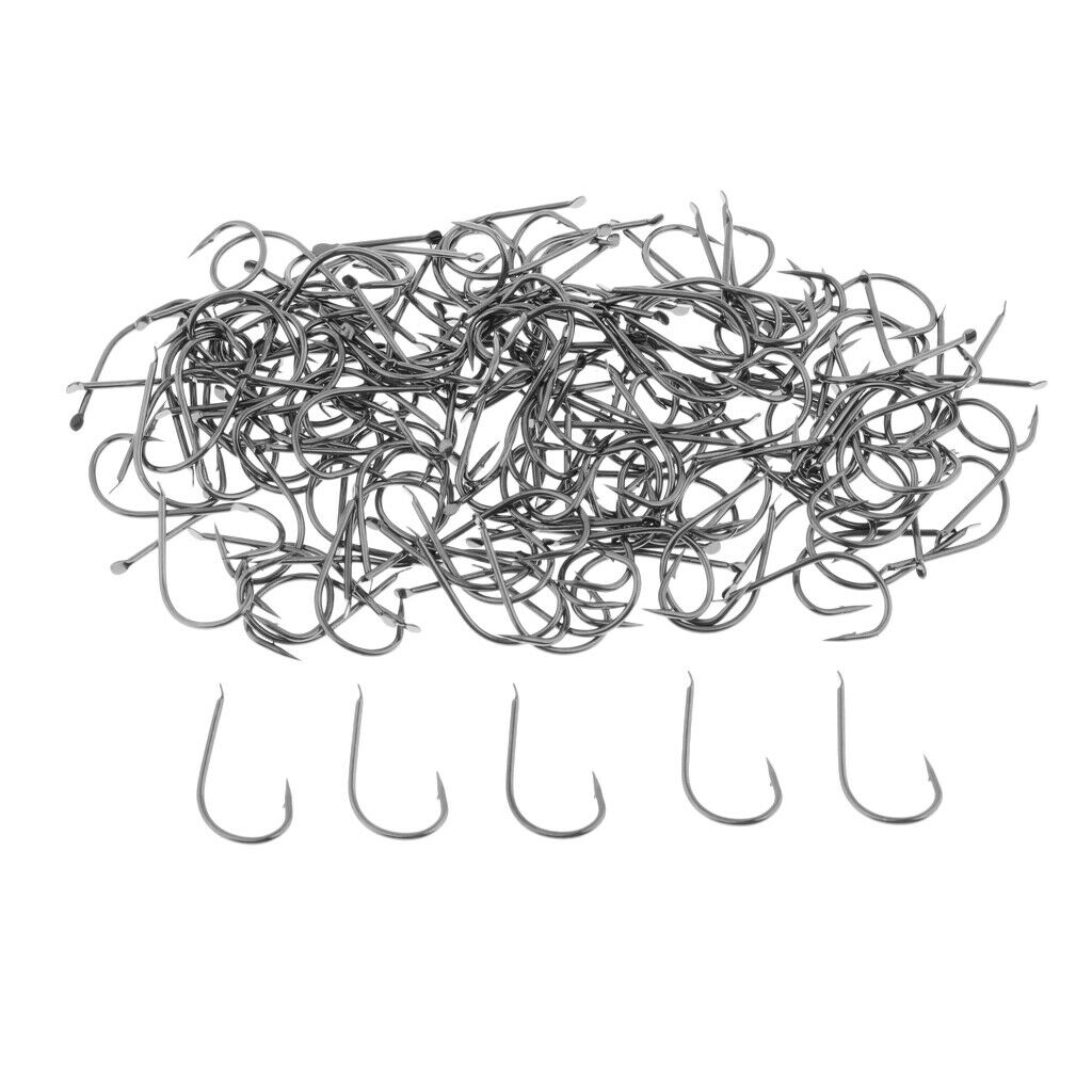 5 Boxes Fishing Hooks with Barbed Crab Hook Sports Accessories 16 x 9mm NO12