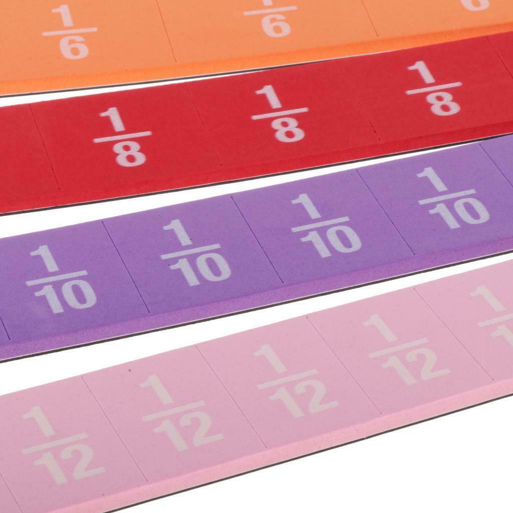 Rainbow Magnetic  Fraction Soft Foam Tiles