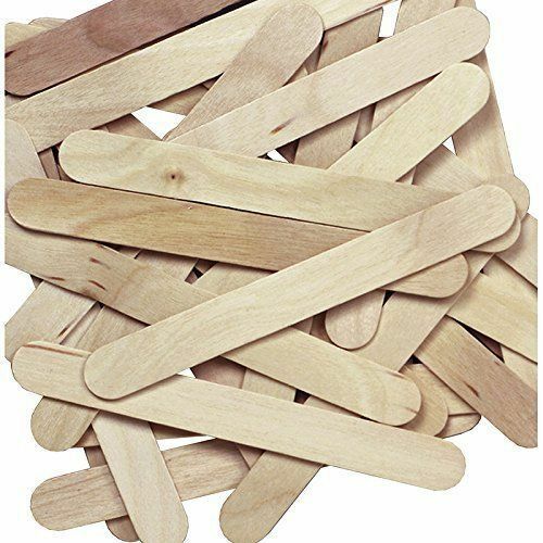 1 X Natural Jumbo Wood Craft Sticks - 100 pcs