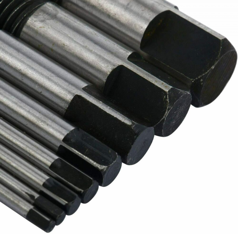 Set of 8 Damaged Bolts, Stud Pipe Remover, Giant Screw Remover Set