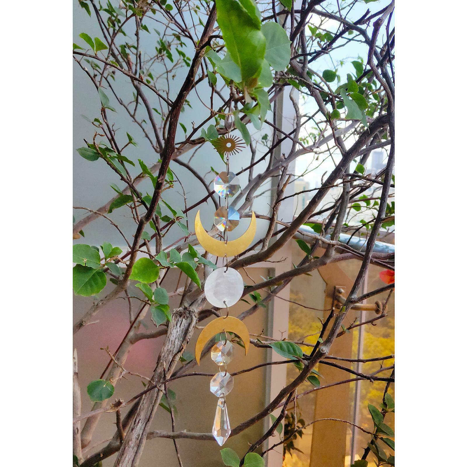 1pc Natural Crystal Rainbow Catcher Hanging Prism Art Home Decor