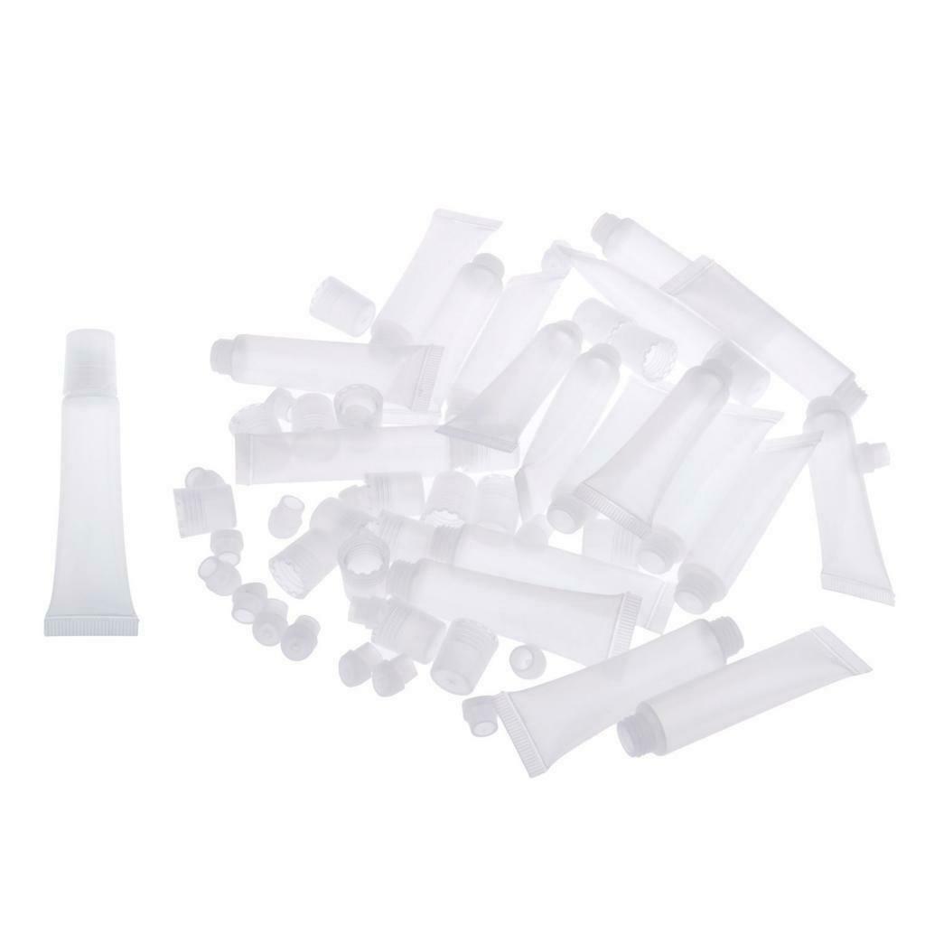 20 Pieces 8g Mini Clear Empty Lip Gloss Refill Empty Lip Balm Tubes Soft Tubes