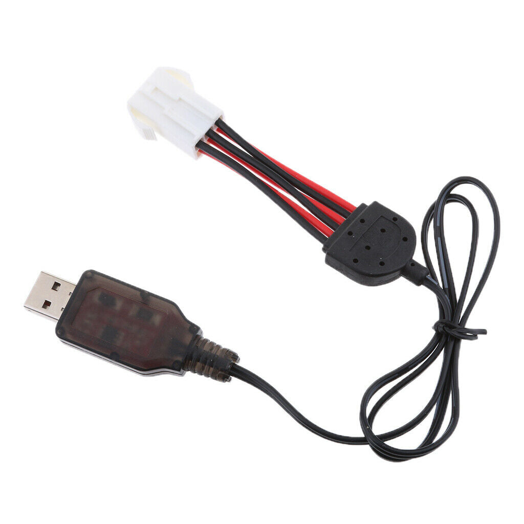 3 Pcs. LiPo Battery USB Charger Charging Cable Accessories for 1/12 Scale RC Car
